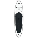oppusteligt paddleboardsæt sort og hvid