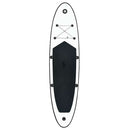 oppusteligt paddleboardsæt sort og hvid