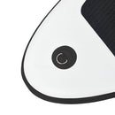 oppusteligt paddleboard med sejl sort og hvid