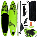 oppusteligt paddleboardsæt  366x76x15 cm grøn
