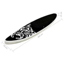 oppusteligt paddleboardsæt 305x76x15 cm sort
