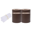 haveskærm 35x0,19 m 4 stk. PVC brun