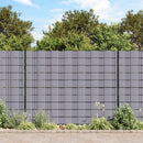haveskærm 35x0,19 m 4 stk. PVC mat lysegrå