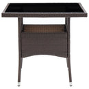 havebord polyrattan brun