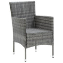 havestole 4 stk. polyrattan grå