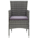 havestole 4 stk. polyrattan grå