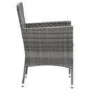 havestole 4 stk. polyrattan grå
