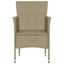 spisebordsstole til haven 4 stk. polyrattan beige