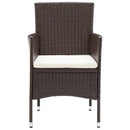 spisebordsstole til haven 4 stk. polyrattan brun