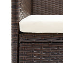 spisebordsstole til haven 4 stk. polyrattan brun