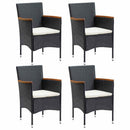 havestole 4 stk. polyrattan sort