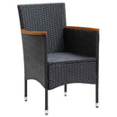 havestole 4 stk. polyrattan sort