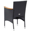 havestole 4 stk. polyrattan sort