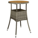 havebord Ø60x75 cm akacietræ og polyrattan grå