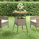 havebord Ø60x75 cm akacietræ og polyrattan grå