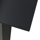 havebord 190x90x74 cm stål og glas sort