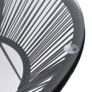 havebord Ø70x74 cm rattan og glas sort