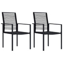 havestole 2 stk. PVC-rattan sort