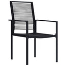 havestole 2 stk. PVC-rattan sort