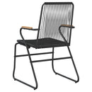 havestole 4 stk. 58x59x85,5 cm PVC-rattan sort