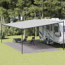 telttæppe 400x800 cm HDPE antracitgrå og hvid