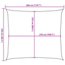 solsejl 2,5x3 m 160 g/m² HDPE hvid