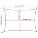 solsejl 160 g/m² 5x7 m HDPE hvid