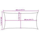 solsejl 2x4 m 160 g/m² HDPE gråbrun