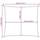 solsejl 2,5x3 m 160 g/m² HDPE gråbrun