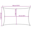 solsejl 2,5x3,5 m 160 g/m² HDPE gråbrun