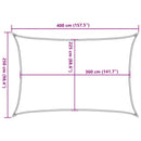 solsejl 2,5x4 cm 160 g/m² HDPE gråbrun