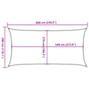 solsejl 160 g/m² 3x6 m HDPE gråbrun