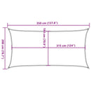 solsejl 2,5x3,5 m 160 g/m² HDPE mørkegrøn