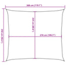 solsejl 2,5x3 m 160 g/m² HDPE mørkegrøn