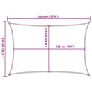 solsejl 2,5x3,5 m 160 g/m² HDPE mørkegrøn