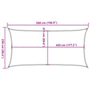 solsejl 2,5x5 m 160 g/m² HDPE mørkegrøn