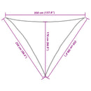 solsejl 2,5x2,5x3,5 m 160 g/m² HDPE mørkegrøn