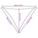 solsejl 3x3x4,2 m 160 g/m² HDPE mørkegrøn