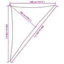 solsejl 4x5x6,8 m 160 g/m² HDPE mørkegrøn