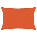 solsejl 4x5 m 160 g/m² HDPE rektangulær orange