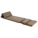 foldbar gulvstol mikrofiber gråbrun