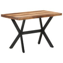 spisebord 120x60x75 cm massivt træ med honningfarvet finish