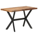 spisebord 120x60x75 cm massivt træ med honningfarvet finish