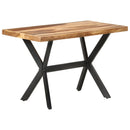 spisebord 120x60x75 cm massivt træ med honningfarvet finish