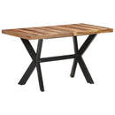 spisebord 140x70x75 cm massivt træ med honningfarvet finish
