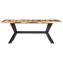 spisebord 200x100x75 cm massivt træ med honningfarvet finish