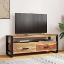 tv-skab 120x35x45 cm massivt træ med honningfarvet finish