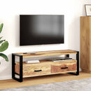tv-skab 120x35x45 cm massivt træ med honningfarvet finish