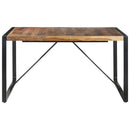 spisebord 140x140x75 cm massivt træ