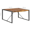 spisebord 140x140x75 cm massivt træ